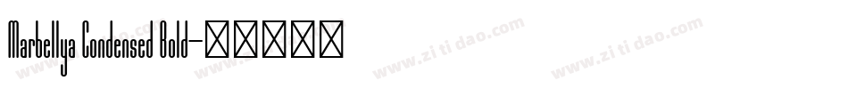 Marbellya Condensed Bold字体转换